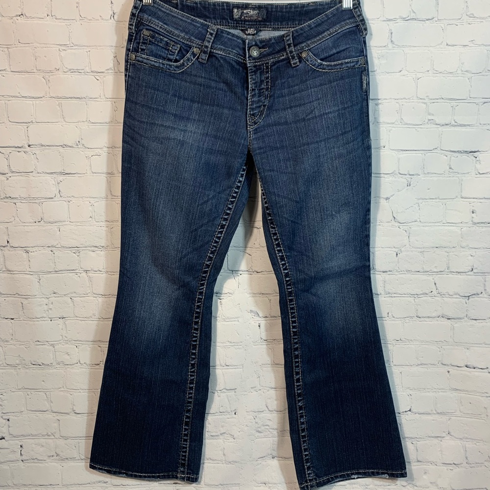 Silver Jeans Suki Surplus Bootcut Jeans Size W31/L30 - Dark Tone Denim - Picture 2 of 10